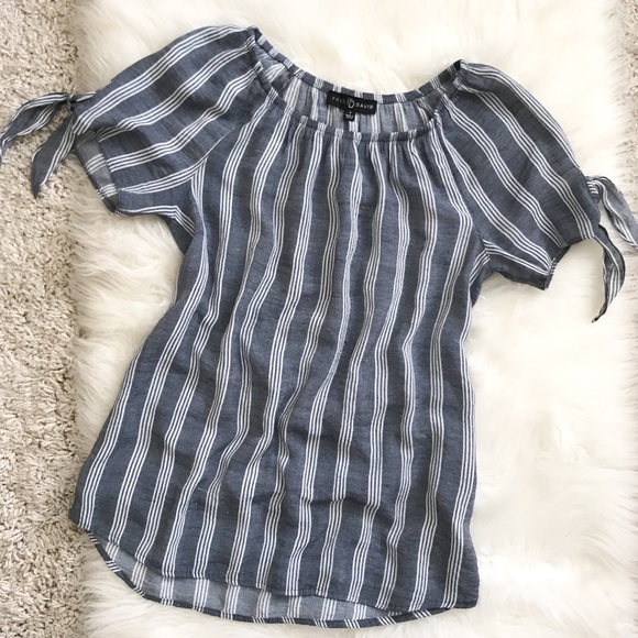 Fred David Tops - Fred David Striped Tee